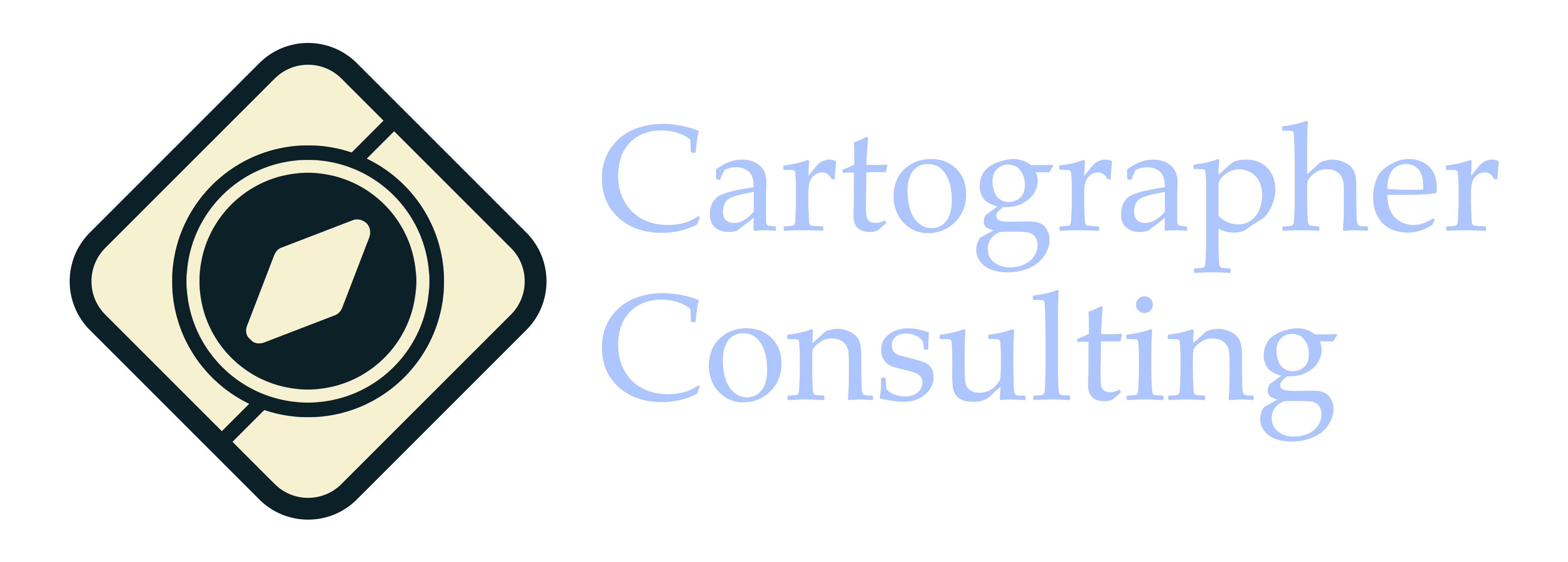 Cartographer Consulting Full Color Logo Secondary Blue Text